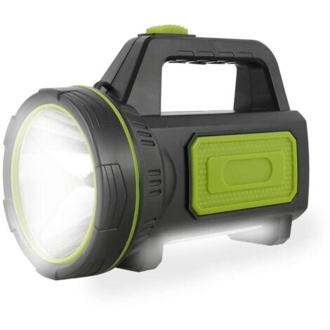 Linterna LED ultra potente YMYNY recargable por USB con luz lateral, linterna impermeable de alta potencia para emergencias, senderismo, camping y caza. (1/4)