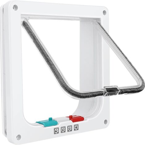Puerta para gatos YMYNY de 4 vías con túnel oculto y abertura para gatos (1/5)