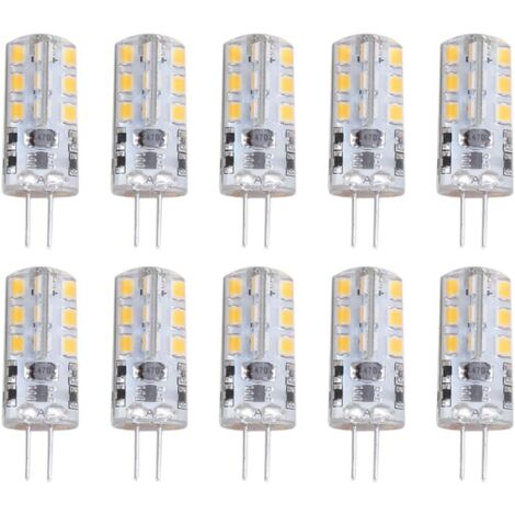 YMYNY 10 bombillas LED G4 de 1,5 W CC 12 V, blanco cálido, 3000 K, 110 LM, bipin (1/5)