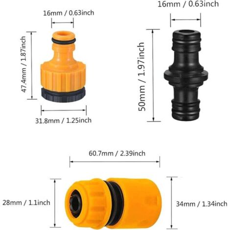 Pack De 6 Conectores Dobles Para Manguera De Riego - Diámetro 15 Mm, Color Blanco, Fácil Instalación