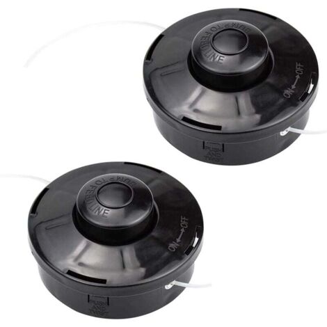 Ulisem - 2 cabezales de corte universales automáticos de doble rosca para desbrozadora, M10 x 1,25, para cortacésped, carrete de repuesto de gasolina, herramienta multifuncional (1/4)