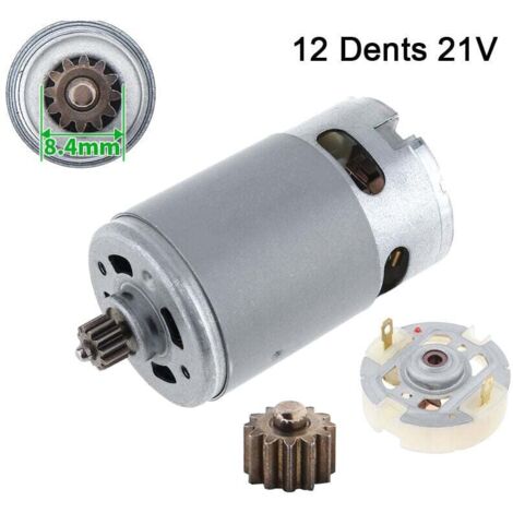 Motor de CC Ulisem RS550 de 12 dientes - Motor con escobillas - 21 V, más 1 x 12 dientes y portaescobillas de servicio (1/4)