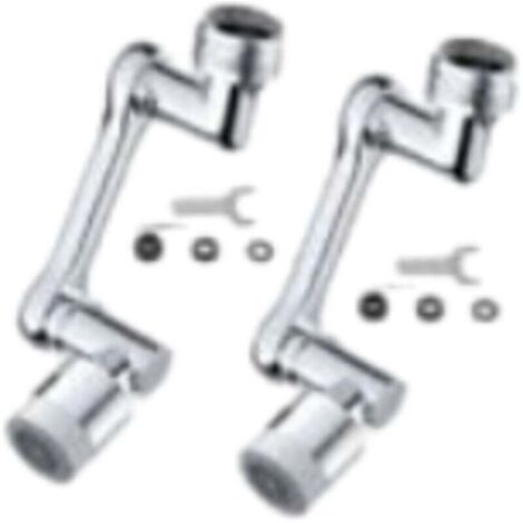Aireador de grifo universal Ulisem con rotación de 1080° (paquete de 2) - Extensión giratoria - Ventilador universal para grifos de cocina y baño (1/4)
