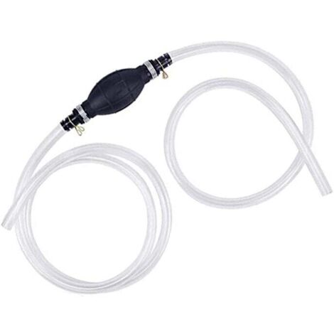 Bombas manuales Ulisem, bombas de transferencia, bomba de combustible manual, con manguera de sifón portátil de 2 m, bomba de drenaje de combustible portátil, bomba de combustible de emergencia (1/4)