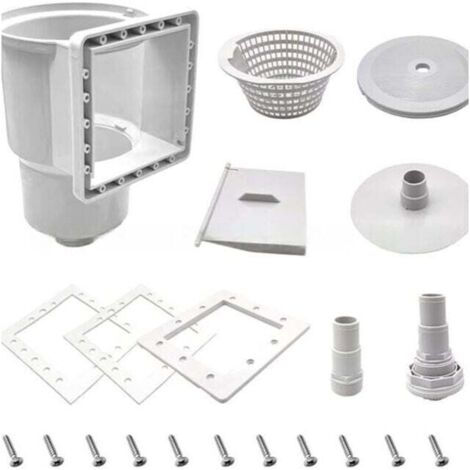 Kit de skimmer para piscinas elevadas Ulisem para skimmer de pared con cortes de 32 mm y 38 mm.