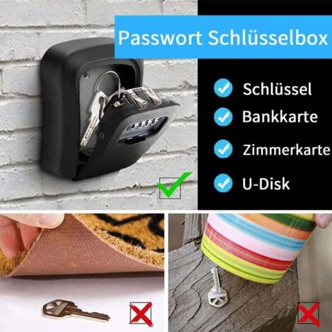 Caja De Seguridad Para Llaves Con Código - Pequeña Y Para Pared Exterior