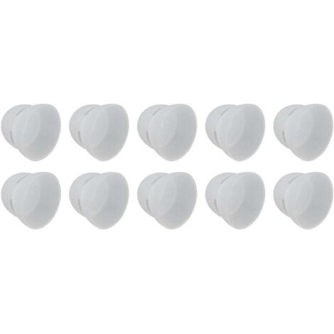 Tapones para los oídos Ulisem12MM de doble capa, grandes, cerrados, para tímpano, accesorios para audífonos, suaves, cerrados, de doble capa (paquete de diez en una bolsa), color blanco (1/4)
