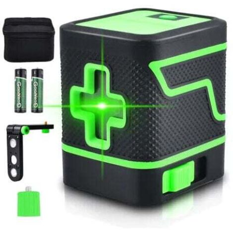 Nivel láser Ulisem, luz potente, línea fina, dibujo automático de líneas, mini, portátil, de 2 líneas, luz verde, medidor de nivel, instrumento de trazado de líneas. (1/4)