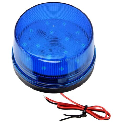 Baliza estroboscópica LED azul Ulisem12V, alarma de emergencia, señal de advertencia, luz intermitente, sin sonido - TREETALK (1/4)