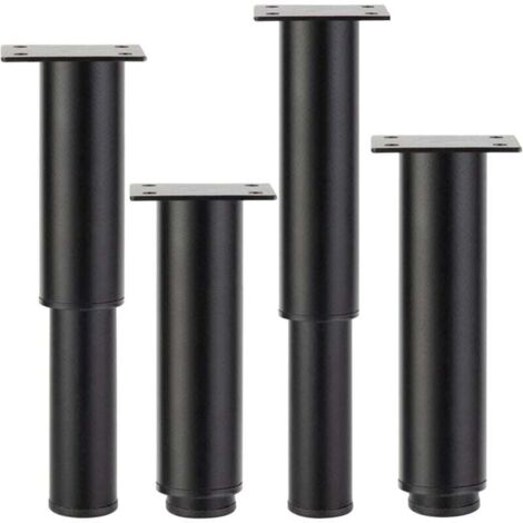 Herrajes UlisemFurniture, Patas para Muebles, Patas para Mesa, Patas para Cocina, Patas Metálicas para Armarios, Patas Metálicas para Sofá, Sillón, Mesa, TV, 4 Piezas 20-37 cm (1/4)