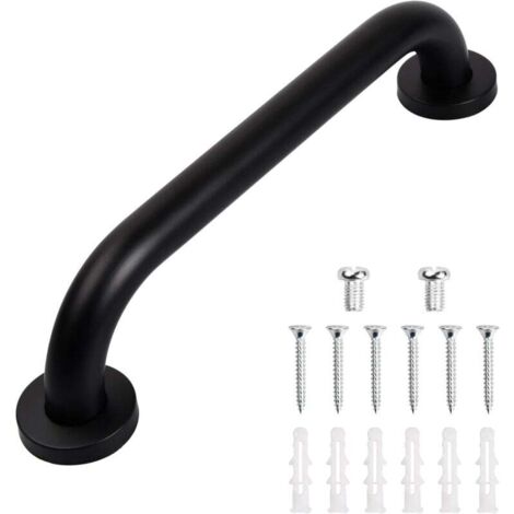 Ulisem1 Barra de Agarre para Bañera, Antideslizante, para Ducha, Apta para Personas Mayores/Cocina/Baño, 30 cm (Negro) (1/4)