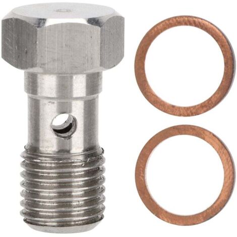 Adaptador de banjo Ulisem de 25 mm de largo, resistente a la corrosión, para freno de coche (1/4)