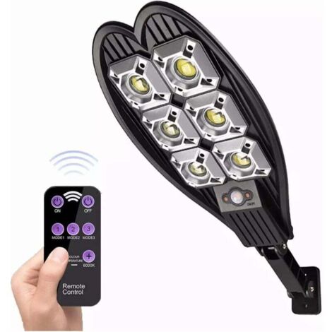 Lámpara solar LED Ulisem108COB impermeable con sensor de movimiento PIR y control remoto para seguridad de paredes de jardín. (1/4)