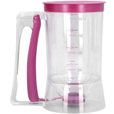 Dispensador de panqueques Ulisem de PP con mango de gatillo, abertura amplia, tamaño de comida ajustable y escala medible para utensilios de cocina. (1/4)
