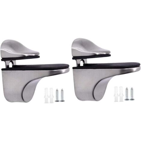 Abrazadera de soporte para estantes UlisemGlass, soportes para vidrio de madera de 3-21 mm, soporte de clip para estantes de dormitorio, reparación de muebles, cepillado (1/4)