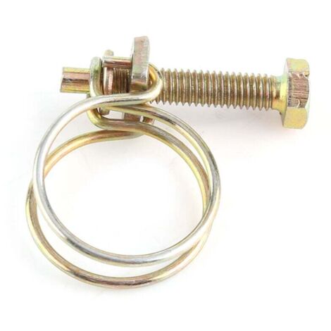 Abrazaderas De Manguera 10pcs Ajustable Doble Alambre Manguera De Agua Abrazadera De Lengüeta Clip De Tubo Aro Fijación De Plomería(32mm(28-32