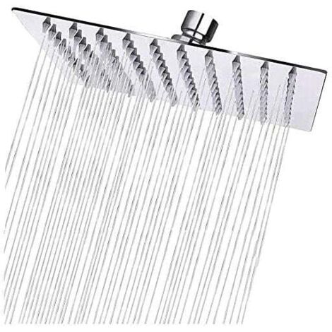 Cabezal de ducha de lluvia cuadrado de acero inoxidable Ulisem de 50 cm - Cabezal de ducha de alta presión, ahorrador de agua, antical, rotación de 360°, fácil instalación (1/4)