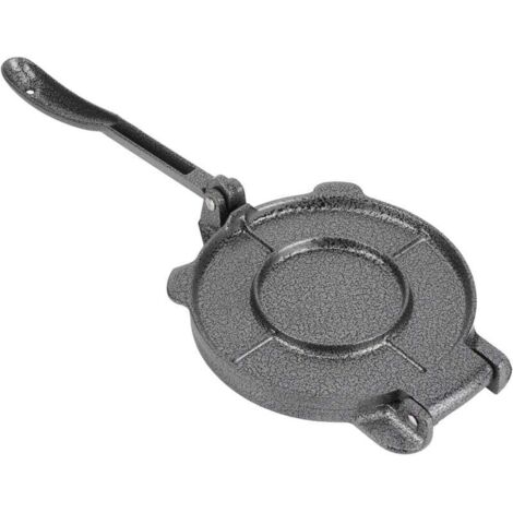 Prensa para galletas Ulisem de aleación de aluminio, prensa para tortillas de 6.5 pulgadas, herramientas de cocina, ideal para prensar tortillas, galletas, barbacoa, etc., color gris. (1/4)