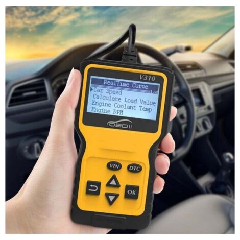 Escáner OBD2 UlisemMP69033, lector universal de códigos de falla de motor, herramienta de diagnóstico CAN para todos los protocolos OBD II de autos desde 1996, amarillo (1/4)