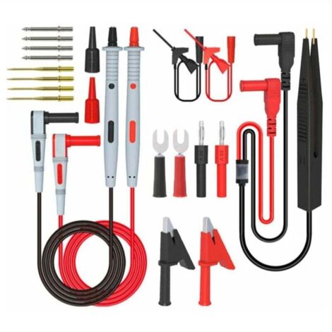 Kit de cables de prueba para multímetro Ulisem: sondas de prueba eléctricas digitales con pinzas de cocodrilo (1/4)