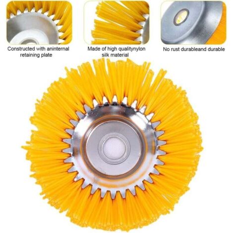 2 Cepillos Para Desbrozadora - Repuestos De 200 Mm Y 150 Mm, Apertura 25.4 Mm, Para Malezas Y Musgo