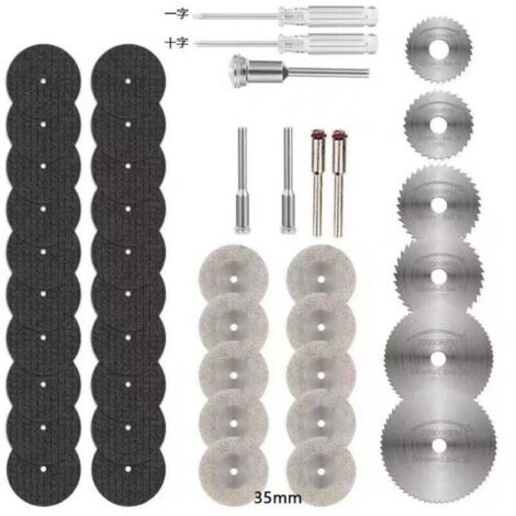 Mini hojas de diamante Ulisem43 para sierra circular Dremel, discos de corte de resina HSS, para cortar madera, metal, plástico y piedra. (1/4)