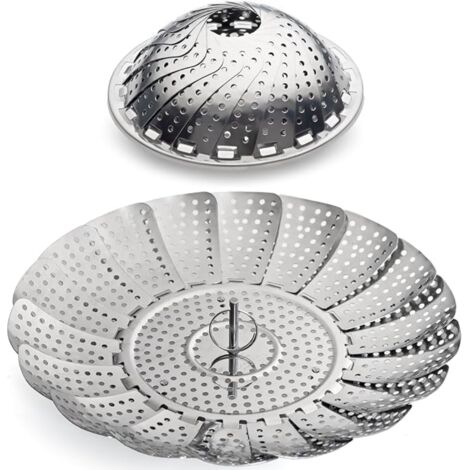 Cesta de vapor de acero inoxidable Ulisem, vaporera de acero inoxidable de 9'' para olla a presión, cesta de vapor (1/5)