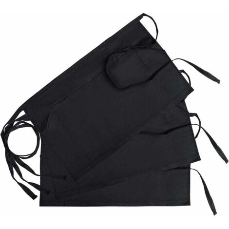 Delantales cortos unisex Ulisem Betterlife (paquete de 3) con bolsillos para chef, panadero, camarero, camarera, servidor y artesano.