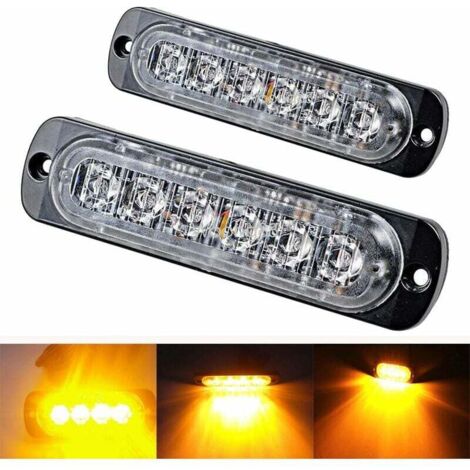 Barra de luces de freno estroboscópicas Ulisem BR-Vie de 6 LED para coche, 12 V-24 V, luz de advertencia, baliza de seguridad intermitente para coche, SUV, barco, remolque y caravana. (1/5)