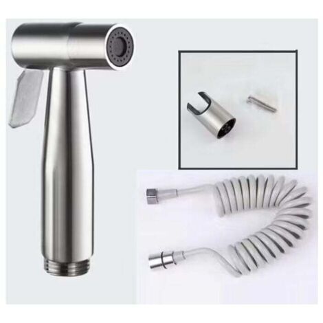 Rociador de bidé portátil Ulisem BETTE con manguera de ducha flexible telescópica ABS de 2 m para plomería, inodoro y bidé (gris) (1/5)