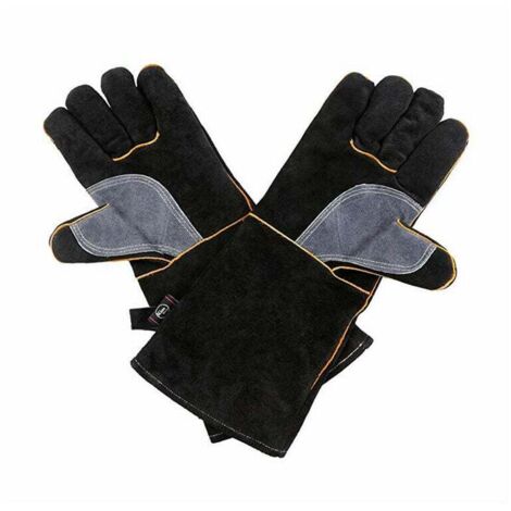 Guantes Ulisem Extreme resistentes al fuego y al calor, de cuero Betterlife con costuras de Kevlar, ideales para chimeneas, estufas, hornos, parrillas, soldaduras, barbacoas, MIG, agarraderas y proces (1/5)