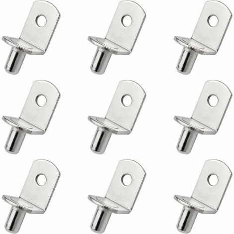 Ulisem 25 piezas de clavijas de soporte de estante de metal, clavijas de soporte de estante, soporte en forma de L para armario de madera o vidrio, armario, estantería, Superma (1/5)