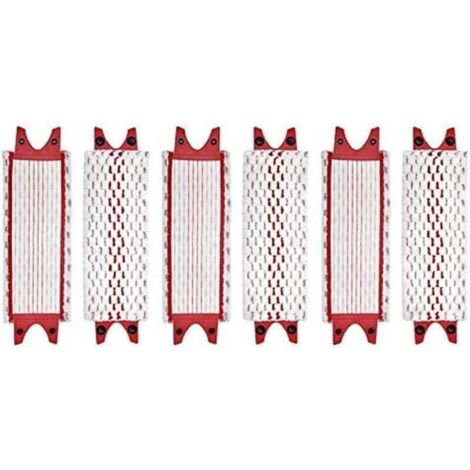 Paquete de 6 almohadillas de repuesto de microfibra para trapeador Vileda Ultramax (1/4)