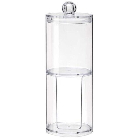 Estuche redondo transparente para guardar cosméticos y maquillaje con almohadillas de algodón acrílicas Ulisemboute (1/4)