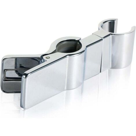 Soporte para cabezal de ducha Ulisem, ajustable, para barra de ducha, sin necesidad de taladrar, apto para varillas de 18-25 mm, acero inoxidable cromado. (1/4)