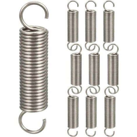 Surtido de resortes de extensión de doble gancho Ulisem, 10 piezas, resortes de compresión, 1,2 x 11 x 45 mm (1/2)