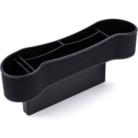 Organizador universal para asientos de coche Ulisem, de cuero sintético, con portavasos, color negro (1/4)