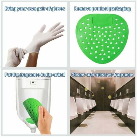 Pantalla para urinario Ulisem8 piezas, desodorante para urinario, filtro para urinario, fragancia duradera en cada urinario o urinario