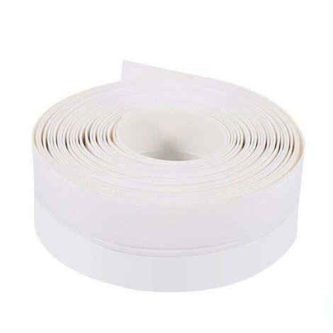 Tira de sellado de silicona Ulisem de 3,5 cm de ancho, autoadhesiva, para puertas y ventanas, resistente al agua, al viento, al polvo y al sonido, 5 m (blanca) (1/4)