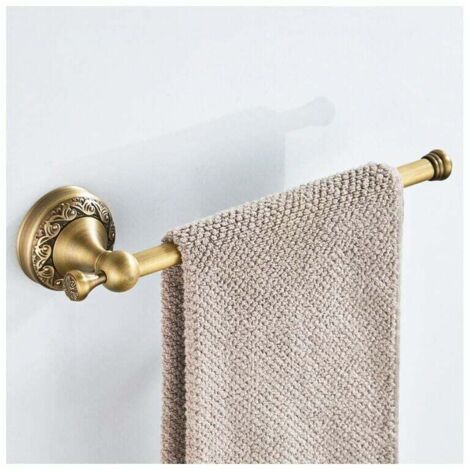 Toallero clásico Ulisem de 29,5 x 7,5 cm, de latón, para pared, ideal para baño, para colocar ropa, toallas y papel higiénico. (1/4)