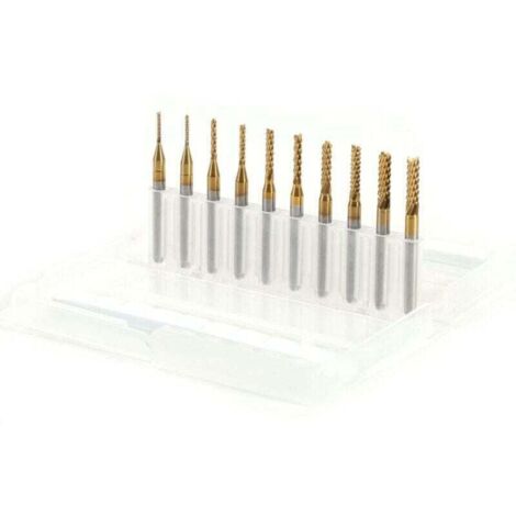 Fresas de carburo cementado Ulisem, 10 unidades, brocas de grabado, herramientas de tallado, fresas con extremo de 1-3 mm (1/4)