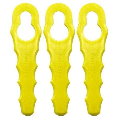 Lote de 100 cuchillas de repuesto compatibles con recortadoras Ryobi, cabezales de cuchilla de doble dentado RAC155, RAC157 y RAC158. (1/4)