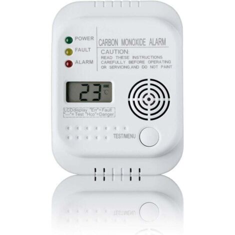 Detector de monóxido de carbono Ulisem, a batería, detector de gas con pantalla e indicador de temperatura (1/4)