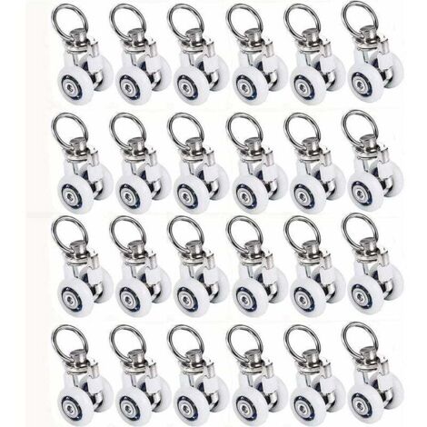 Ulisem20 rodillos para riel de cortina de 38 x 20 mm, polea silenciosa, para accesorios de cortinas en baños y dormitorios (1/4)