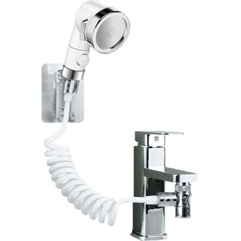 Juego de cabezal de ducha Ulisem para lavabo, adaptable a grifo flexible de cocina, perfecto para lavar el cabello o limpiar mascotas. (1/4)