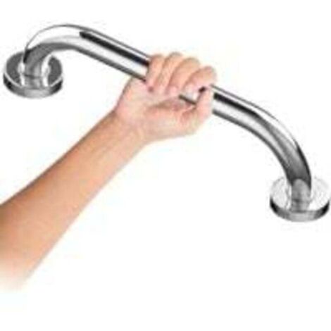 Barra de apoyo para inodoro Ulisem25cm de acero inoxidable cromado, barra de apoyo para baño, manija para ducha, manija para bañera, barras de apoyo para baño (1/4)