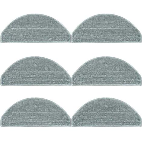Ulisem - 6 almohadillas de limpieza para aspiradoras robot Lubluelu L20, Irobot Essential Y0110 y Y0140. Repuestos de microfibra lavables y reutilizables. (1/4)