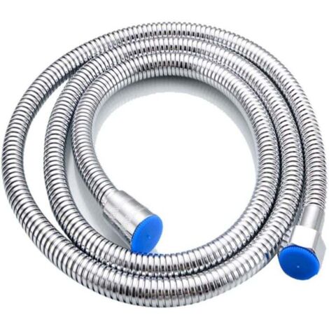 Manguera de ducha Ulisem de 1,5 m de largo, de acero inoxidable Metaflex, con doble cierre y 1/2" de longitud. (1/4)