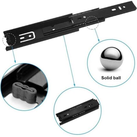 KOTARBAU® Guías Para Cajones Con Rodamiento De Bolas 250 Mm, Guías