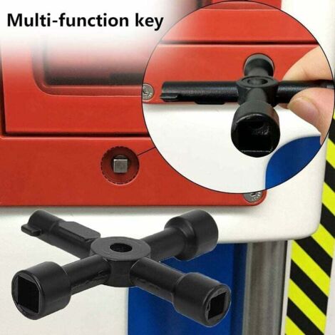 Pack De 2 Llaves Triangulares De Plástico Para Medidor Eléctrico/Gas (Caja Negra Autoadhesiva Incluida)
